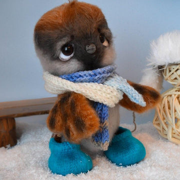 200 Sparrow with Hat and Scarf Bird