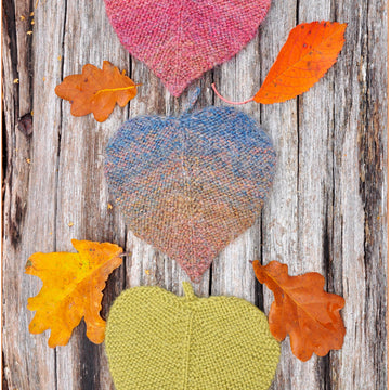 Linden leaf ornament two sizes