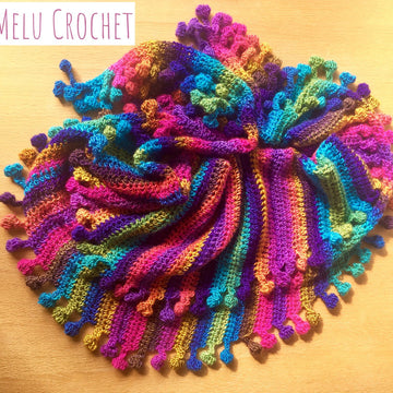 Big Cozy Bobble Pom Pom Shawl
