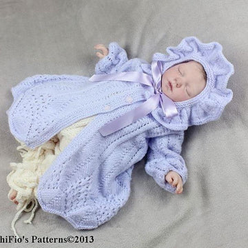 Forget-Me-Not Matinee Set Baby Knitting pattern #80