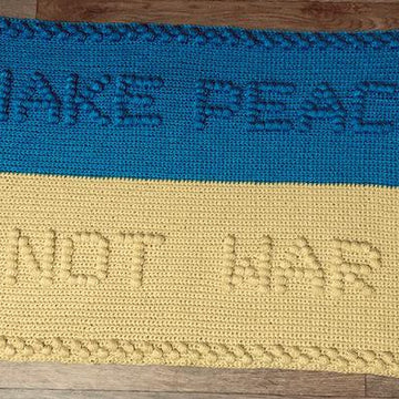 Make Peace Not War - Protest Blanket in Ukraine Colours