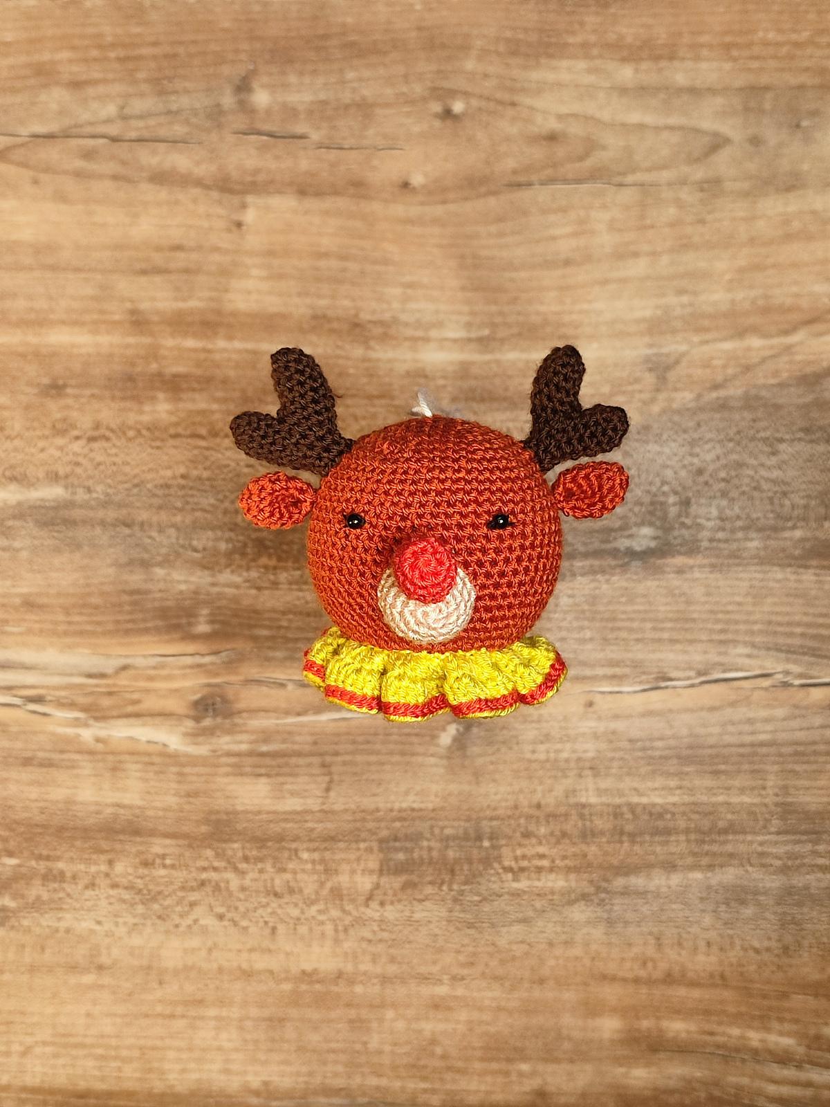 Ron the Reindeer Crochet Bauble Pattern