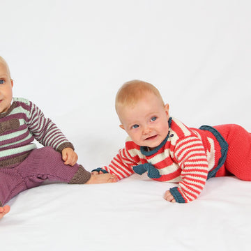 Strickanleitung Babypullover Hanna & Hannes in den Größen 62 bis 92, für mutige Anfänger