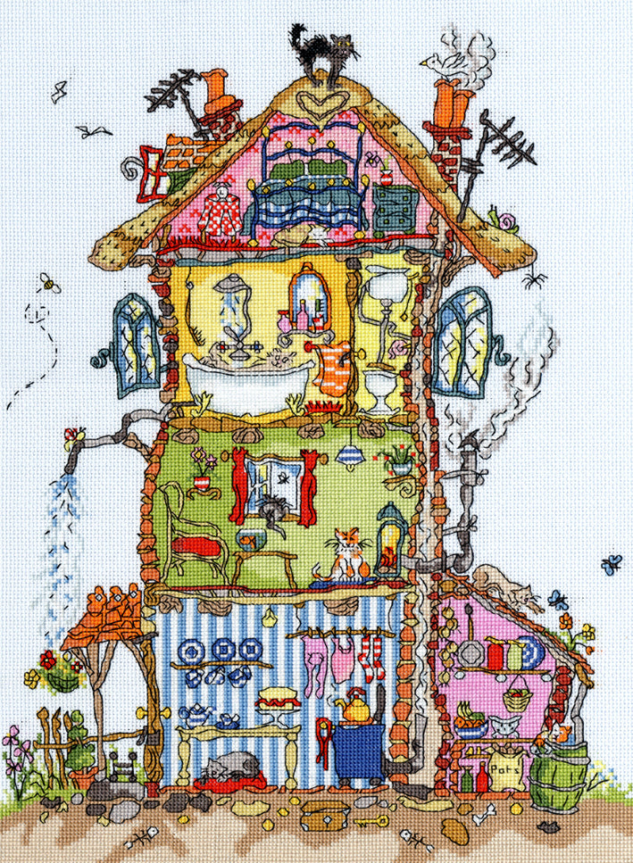 Bothy Threads Cut Thru' Cottage Cross Stitch Kit - 26cm x 35cm