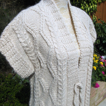 Tie Front Gilet with Incorporated Borders