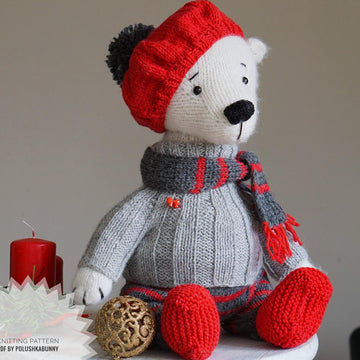 Doll clothes, Knitting Pattern - Outfit La France