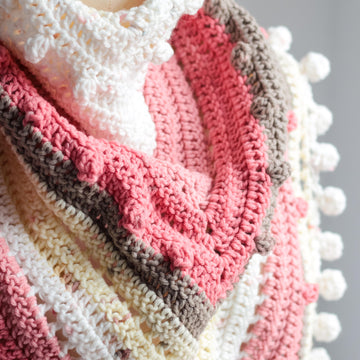 Misty Morning Triangle Scarf Shawlette