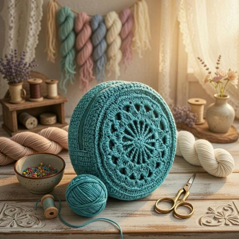 Crochet Round Bag Pattern – Macrame Purse PDF + Video Tutorial