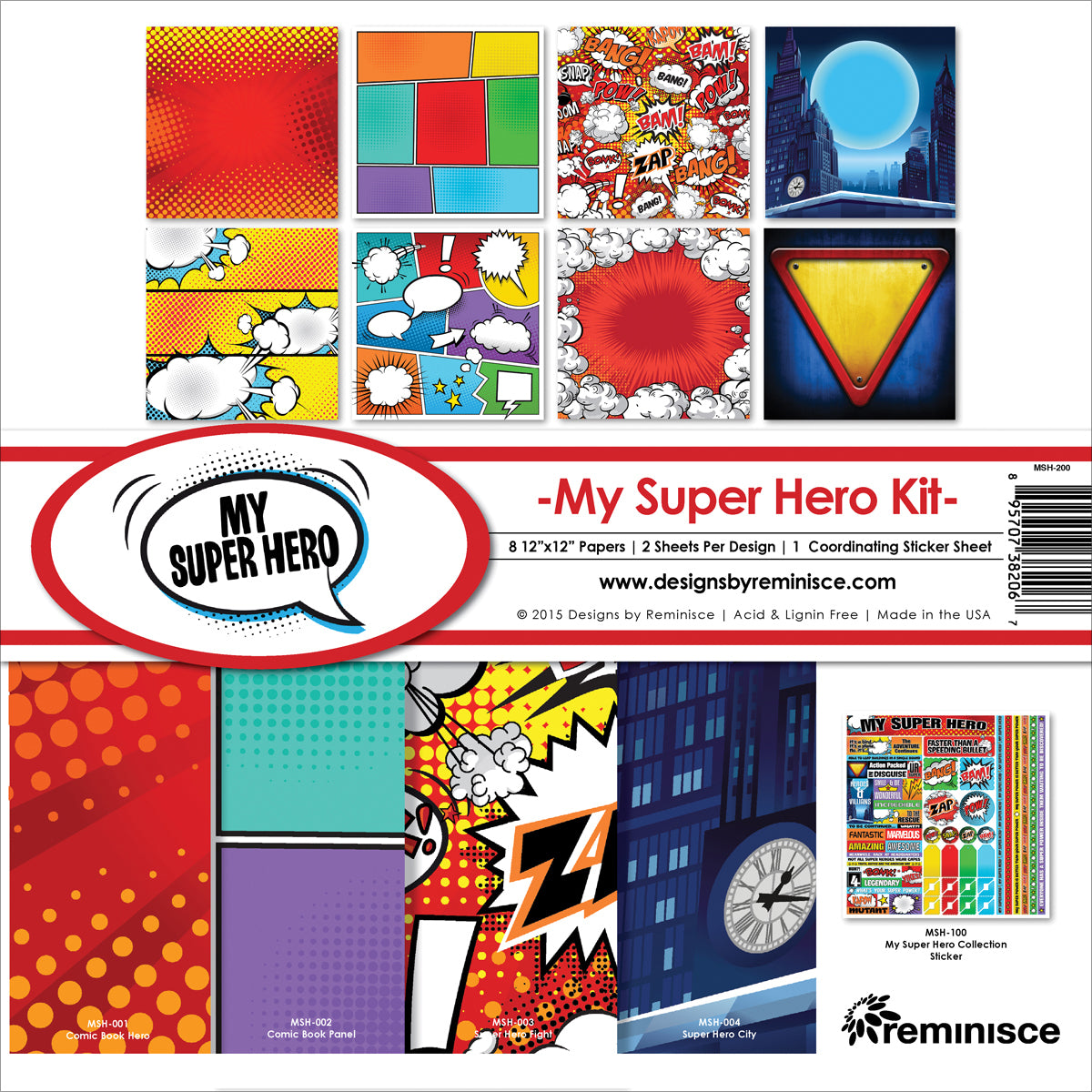 Reminisce Collection Kit 12"X12" - My Super Hero