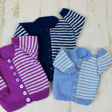 Knitting Pattern For Childs Cardigan in 3 sizes  #441