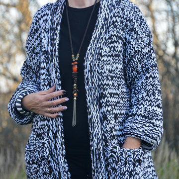 Black-White Cardigan