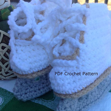 Figure Skate Booties Crochet Pattern