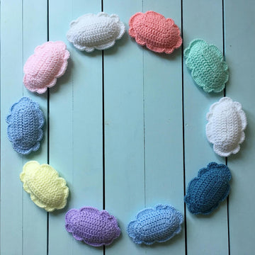 Crochet Stuffed Clouds Pattern: Happy Clouds Baby Banner / Garland