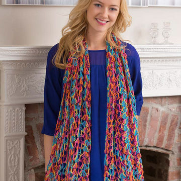 Happy-Go-Lacy Shawl in Red Heart Heart & Sole - LW4829 - Downloadable PDF