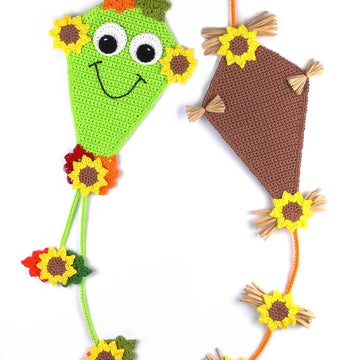 Autumn kite hanging decoration for door, walls & windows - easy from scraps of yarn