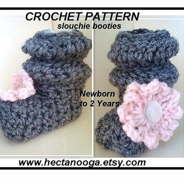 643 SLOUCHIE BOOTIES, Newborn to 4 yrs.