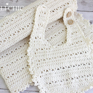 Blossom Baby Bib & Blanket Set #140