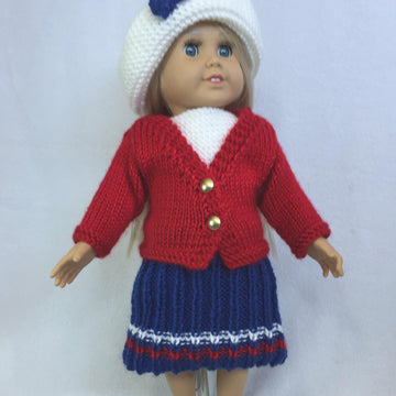 Sail Away with Me, Knitting Patterns fit American Girl and other 18-Inch Dolls