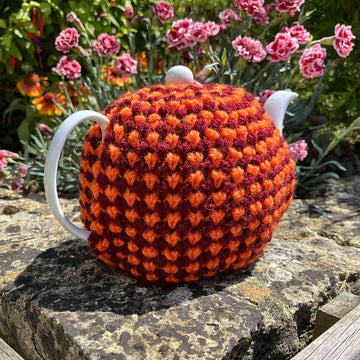 Retro Tweed 4 Cup Teapot Cosy Knitting Pattern