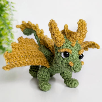 Dante the Dragon crochet pattern, amigurumi dragon pattern