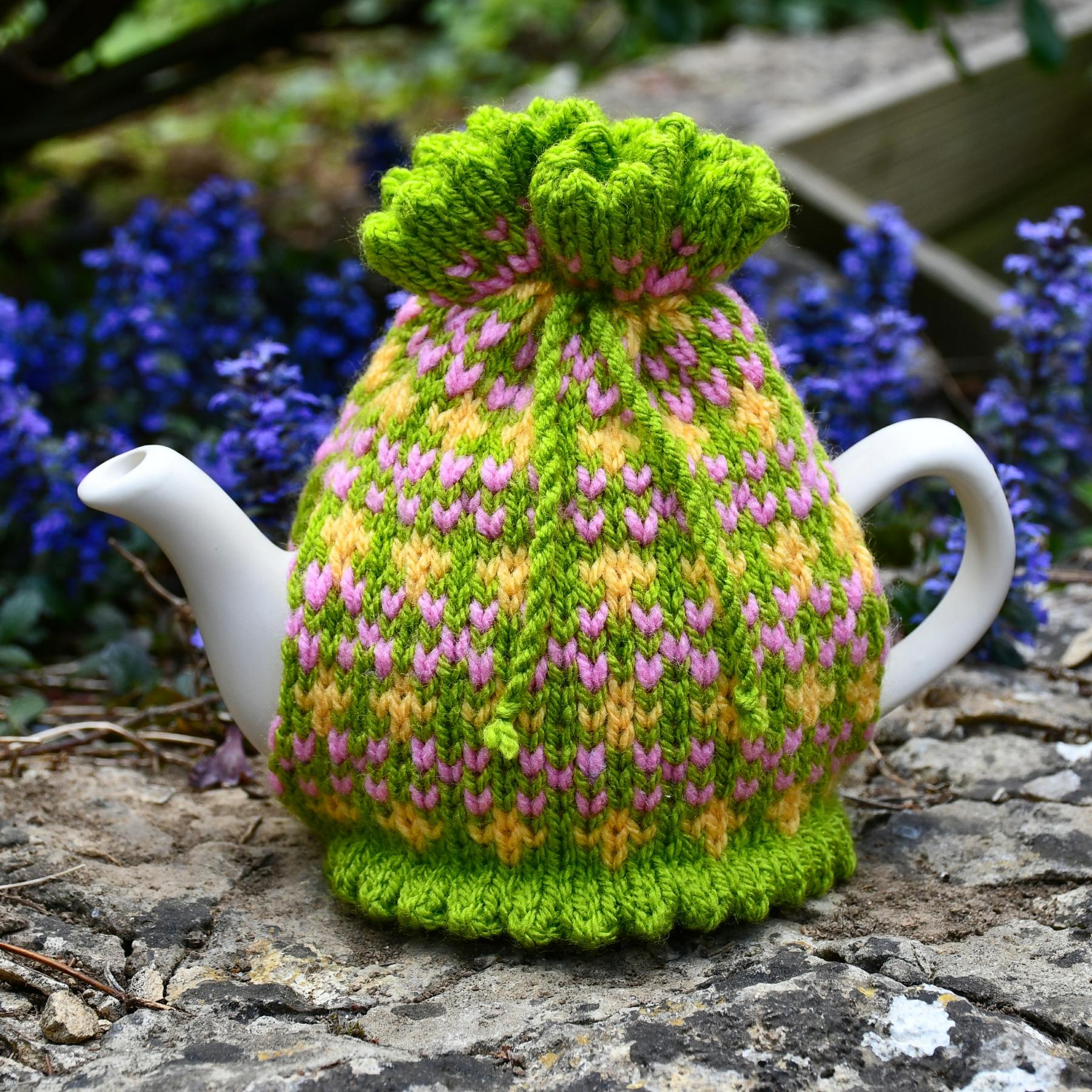 Springtime Fair Isle 2 Cup Teapot Cosy Knitting Pattern