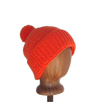 Pom Pom Hat with Brim