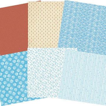 Ciao Bella Double-Sided Paper Pack 90lb 12"X12" 8/Pkg - Under The Ocean, 8 Designs/1 Each