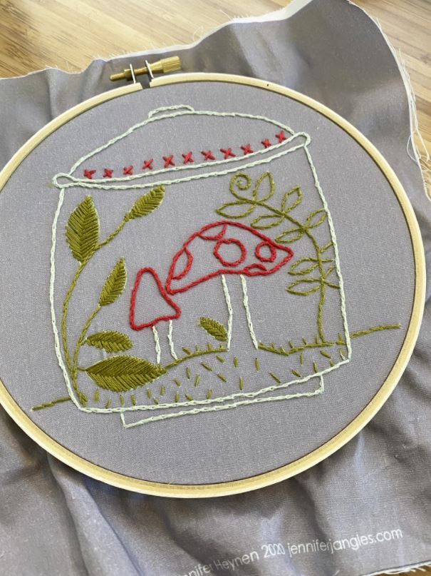 Jennifer Jangles Four Stitch Sampler Terranium Embroidery Kit