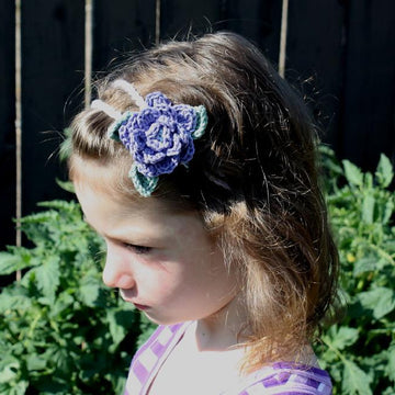 Double Strand Headband with Roses and Leaves