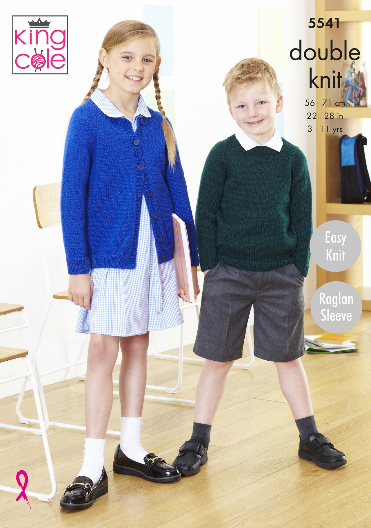 V and Round Neck Cardigan & Sweater in King Cole Pricewise DK - 5541 - Leaflet