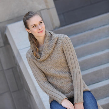 Herringbone Cowl Pullover