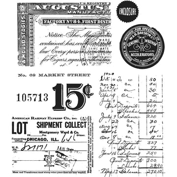 Stampers Anonymous Tim Holtz Cling Stamps 7"X8.5" - Etcetera