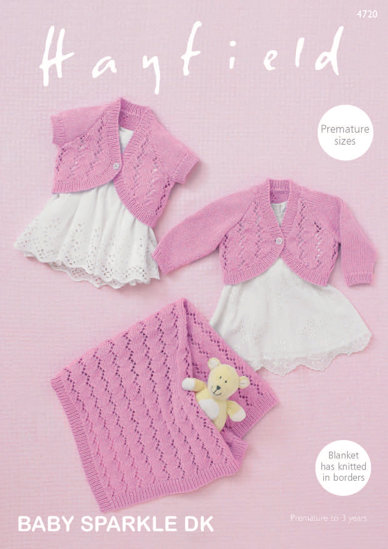 Boleros and Blanket in Hayfield Hayfield Baby Sparkle DK - 4720 - Downloadable PDF