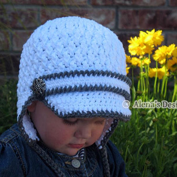 Two-Button Visor Hat With Ear Flaps
