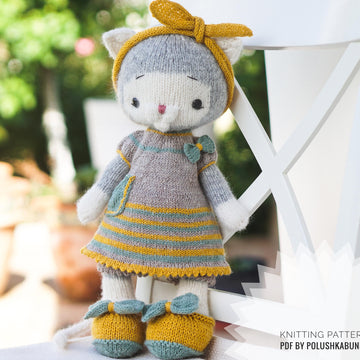 Knitting Pattern Doll Clothes, Outfit Betty for 40 cm doll