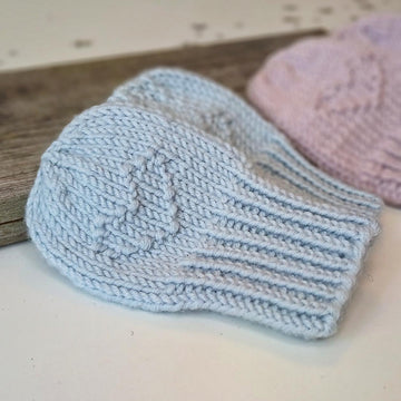 Tiny Heart Baby Mittens