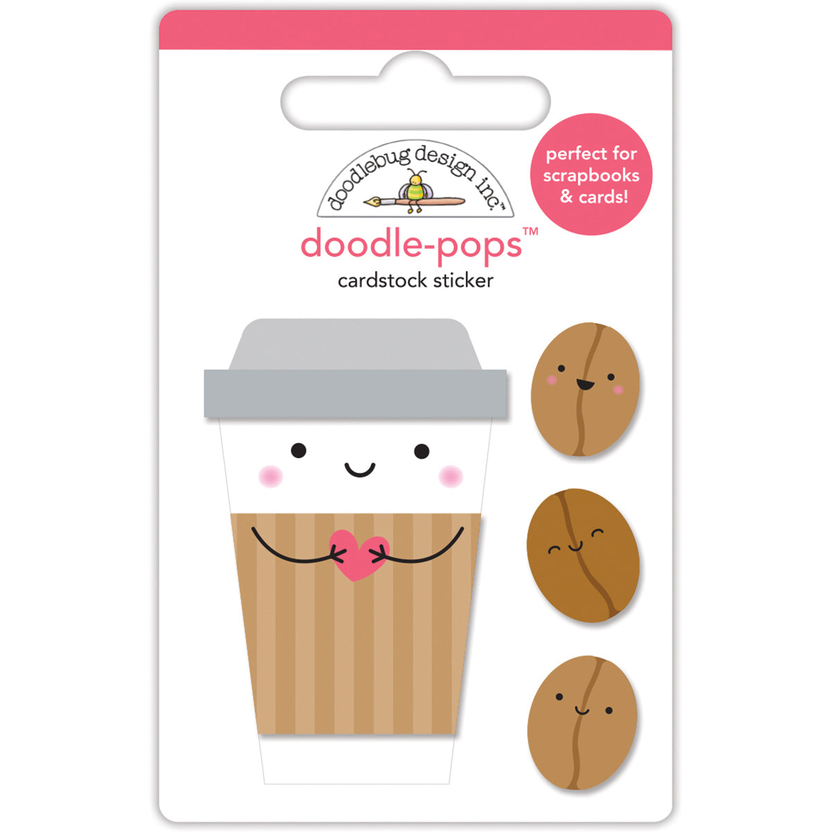 Doodlebug Doodle-Pops 3D Stickers - Cream & Sugar Coffee Mates