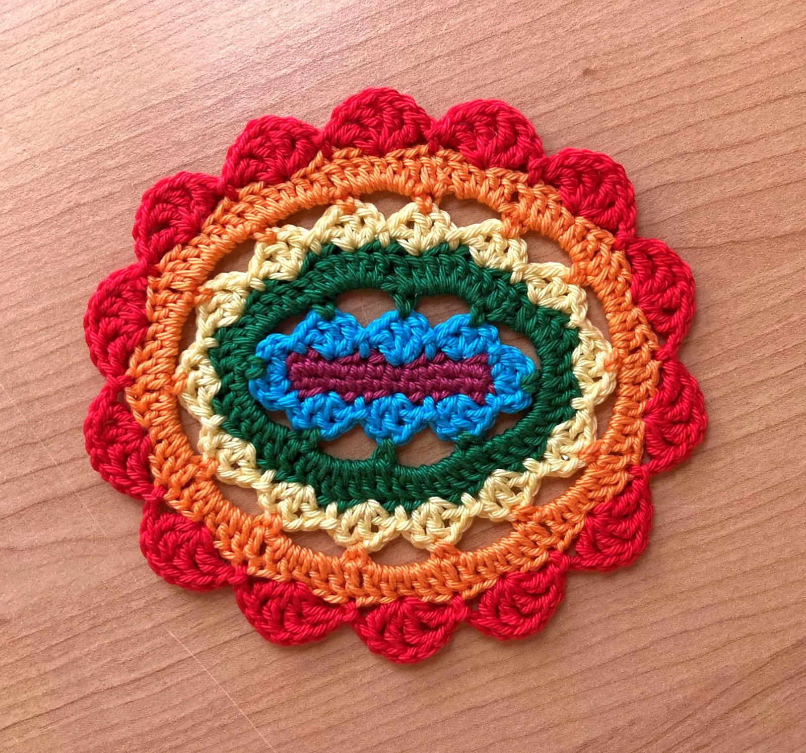 Rainbow oval coaster II by HueLaVive