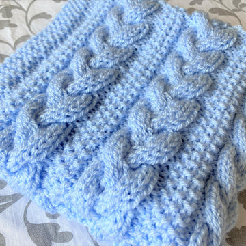Braided Cable Baby Blanket