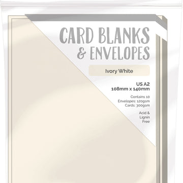 Tonic Studios Craft Perfect Card Blanks US A2 - Ivory White