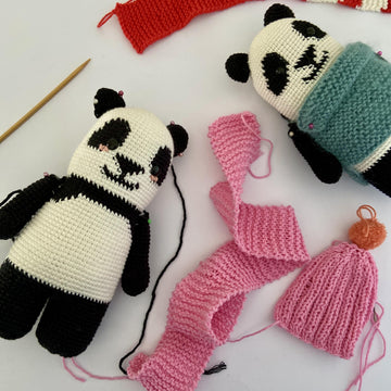 Pascual the panda bear in a vest Crochet Pattern - Amigurumi