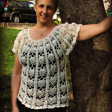 Peasant Style Pineapple Lace Top
