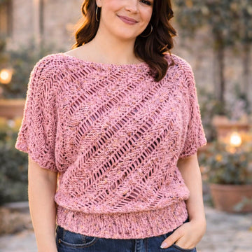 Crochet Pattern Summer Sweater HELIX #1 | Sideways Crochet Pullover | Women's Top PDF