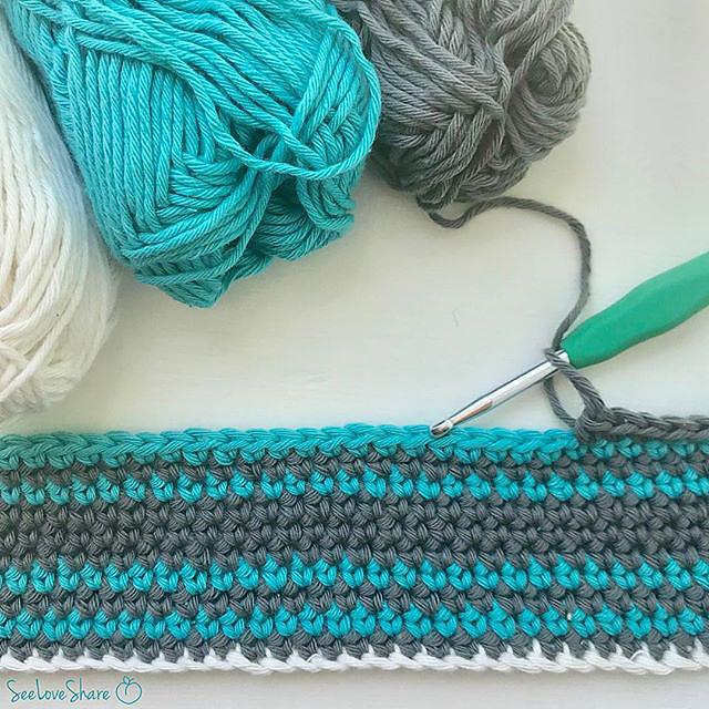 Mod Granny Square Beach Bag