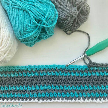 Mod Granny Square Beach Bag
