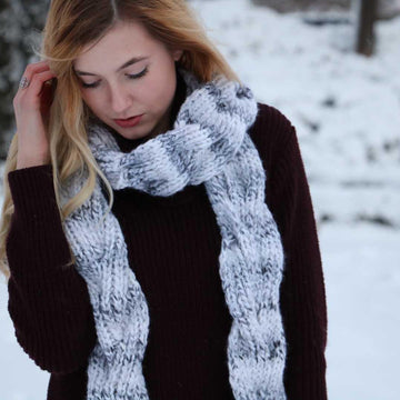 Reversible Cable Scarf