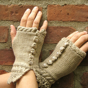 Pistachio Milkshake Fingerless Mitts