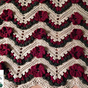 Flower Garden Chevron Afghan