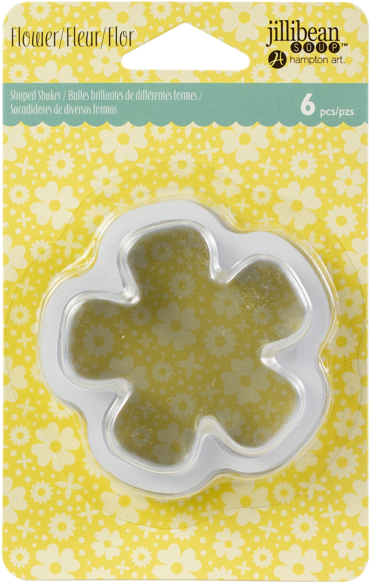 Hampton Art Jillibean Soup PVC Card Shakers 6/Pkg - Flower