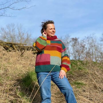 Fluffy Day Colour Block Sweater